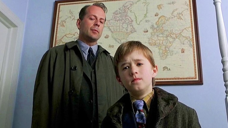 Haley Joel Osment and Bruce Willis in the Sixth Sense