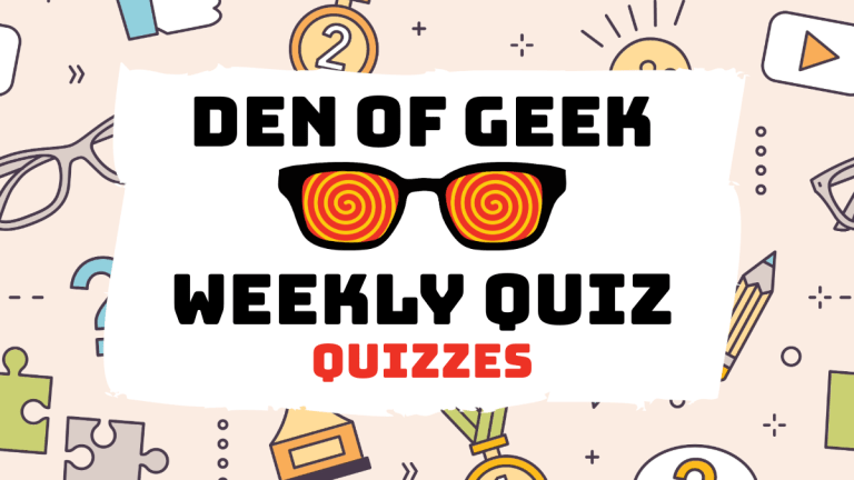 The Den of Geek Weekly Quiz logo - fictional quizzes edition